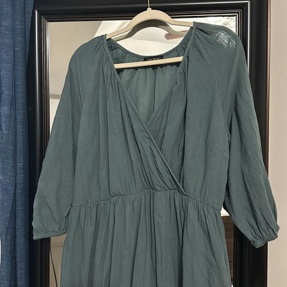 Gorgeous Lane Bryant midi dress for fall gauzy linen - Picture 2 of 6